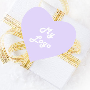 Sticker Cœur Logo de l'entreprise Violet lavande