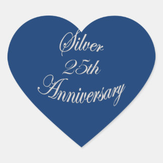 Sticker Cœur Logo du 25e anniversaire de l'argent