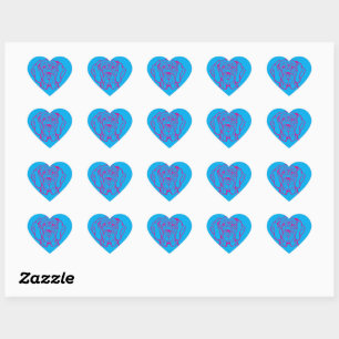 Sticker Cœur logo grand danois psychédélique