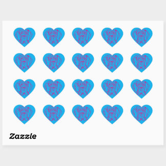 Sticker Cœur logo grand danois psychédélique