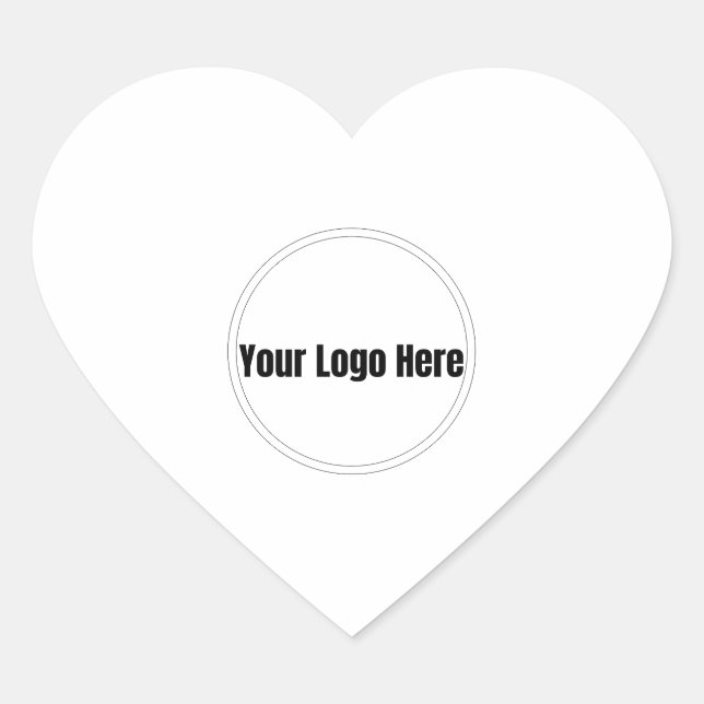 Sticker Cœur Logo personnalisé (Devant)