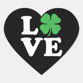 Sticker Cœur Love Clover Black