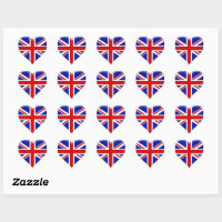 Autocollant Drapeau Anglais Coeur - Sticker A moi