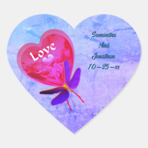 Sticker Cœur Love Heart Balloon Mariage personnalisé