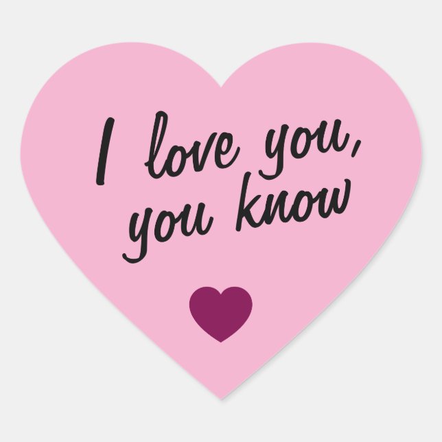 Sticker Cœur love heart with qoute (Devant)