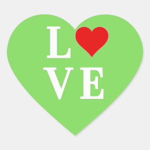 Sticker Cœur LOVE Lime Vert Moderne