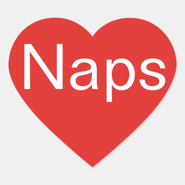 Sticker Cœur Love Naps (Devant)