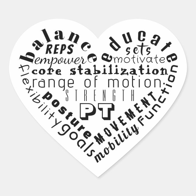 Sticker Cœur Love Phytothérapie Heart Word Art Sac fourre-tout (Devant)