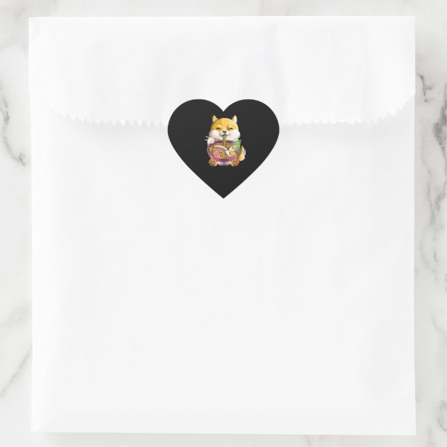 Sticker Cœur Lovely shiba Dog | Ramen | Venin (Sac)