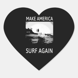 Sticker Cœur Lover Sulfing Rendre le Surf américain