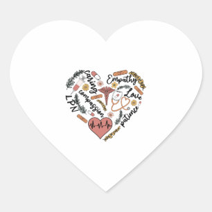 Sticker Cœur LPN empathie bienveillante amour patience compassi