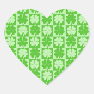 Sticker Cœur Lucky Shamrock