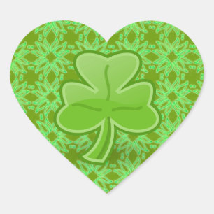 Sticker Cœur Lucky Shamrock