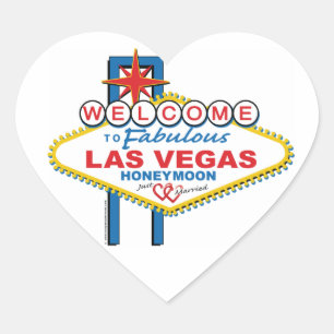 Sticker Cœur Lune de miel de Las Vegas