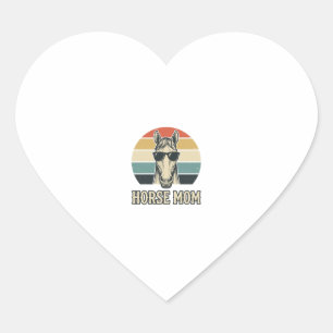 Sticker Cœur Lunettes de soleil gravées pour maman amoureuse de