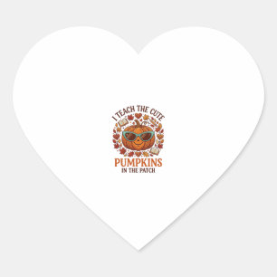 Sticker Cœur Lunettes de soleil Halloween Patch Citrouilles Mig