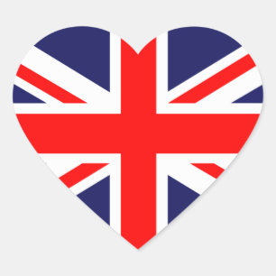 Sticker Cœur L'Union Jack classique