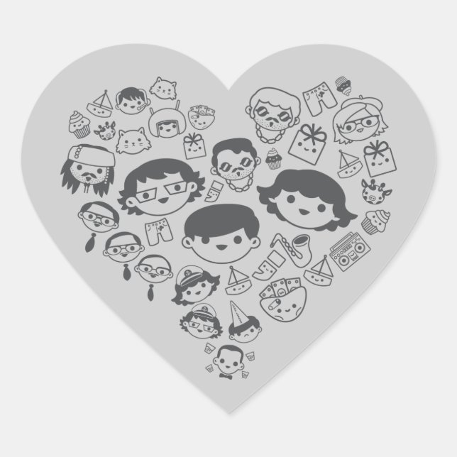 Sticker Cœur Luv (Devant)