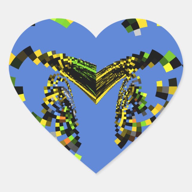 Sticker Cœur M Bleu (Devant)