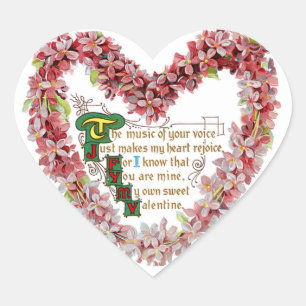 Sticker Cœur Ma propre Saint-Valentin sucrée