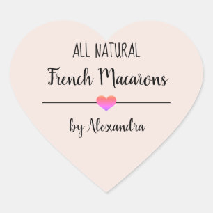 Sticker Cœur Macarons français