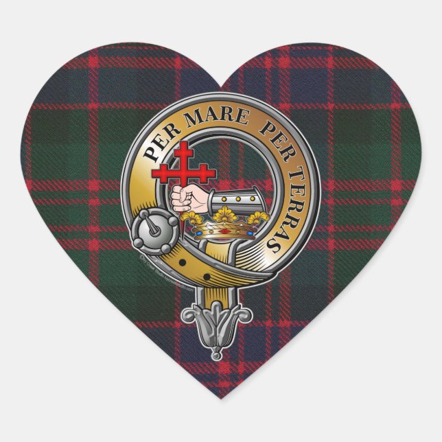 Sticker Cœur MacDonald Tartan & Badge (Devant)