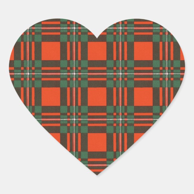 Sticker Cœur Macgregor clan Plaid Scottish tartan (Devant)