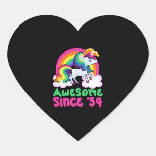 Sticker Cœur Magnifique Depuis 1954 Unicorn