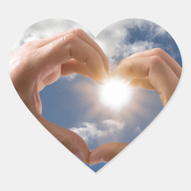 Sticker Cœur Mains d'amour (Devant)