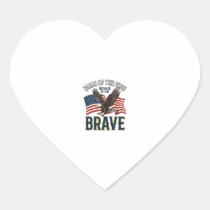 Sticker Cœur Maison du Libre Aigle Brave Design de T-shirt Patr