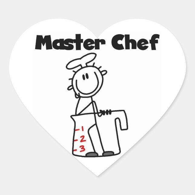 Sticker Cœur Maître Chef (Devant)