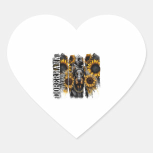 Sticker Cœur Maman Doberman