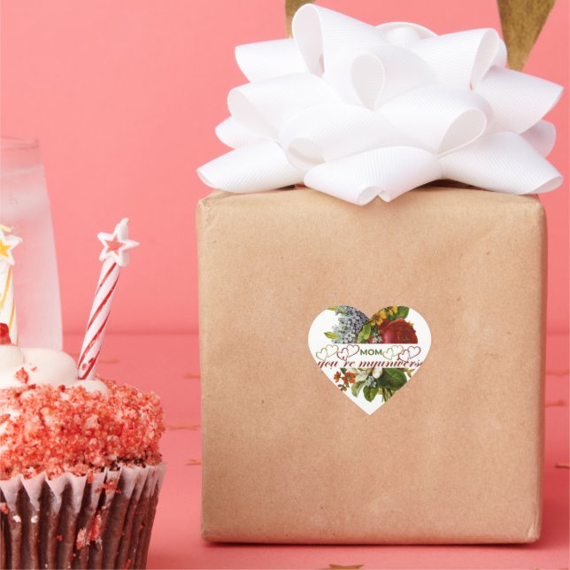 Sticker Cœur maman mon univers (Fête)