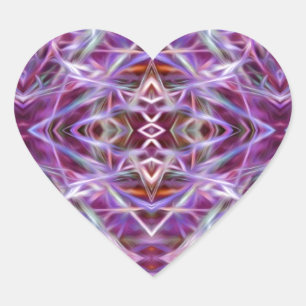 Sticker Cœur Mandala en rose