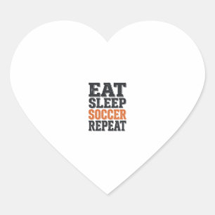 Sticker Cœur Manger Dormir Football Répéter Chemise Vintage Typ