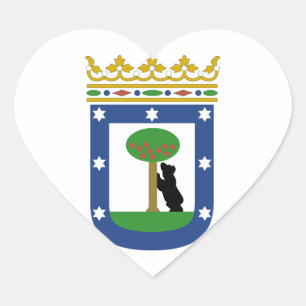 Sticker Cœur Manteau de Madrid Espagne des bras