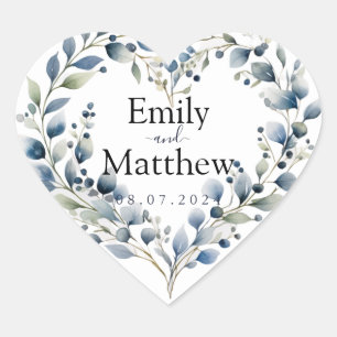 Sticker Cœur Mariage Boho Bliss