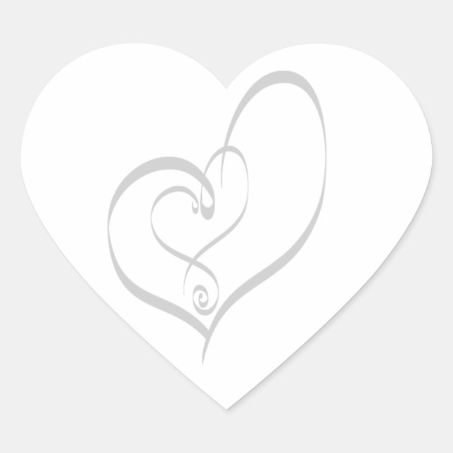 Sticker Cœur Mariage Coeurs Enveloppe Invitation Phoque Mariage (Devant)