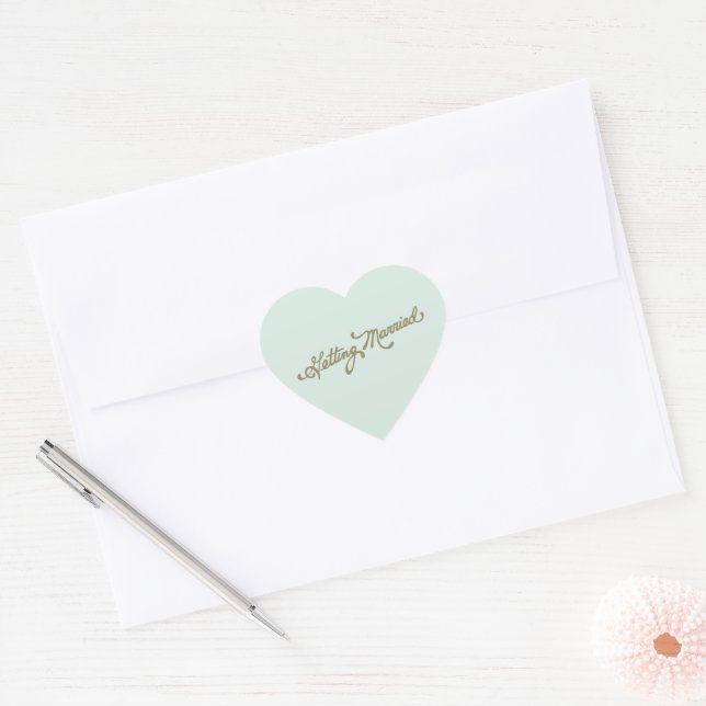 Sticker Cœur Mariage de police Sage Getting Married (Enveloppe)