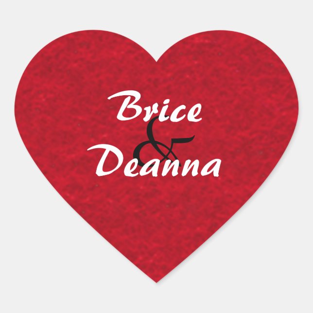 Sticker Cœur Mariage du coeur (Devant)