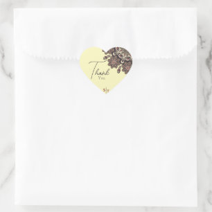 Sticker Cœur Mariage élégant inspiré par Mandala