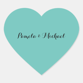 Sticker Cœur Mariage Élégant minimaliste classique bleu