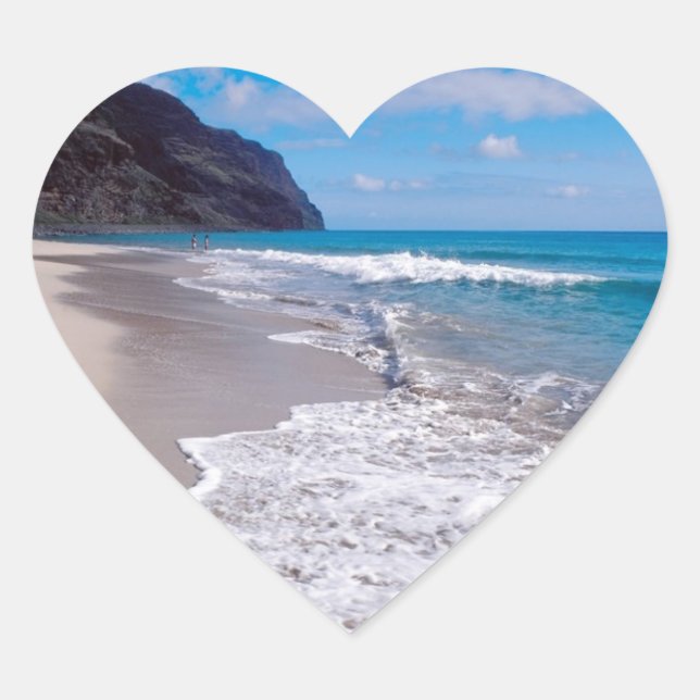 Sticker Cœur Mariage Hearts Beach Wedding Contexte Pittoresque (Devant)