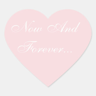 Sticker Cœur Mariage Inviter rose pâle