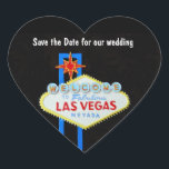 Sticker Cœur Mariage Las Vegas en forme de coeur<br><div class="desc">Ils sauvent la date en forme de coeur de Las Vegas les autocollants de mariage aider à annoncer vos plans de mariage. Le célèbre signe de bienvenue de Las Vegas attire l'attention sur votre mariage de destination dans la ville américaine qui a été appelée capitale mariage du monde Las Vegas....</div>