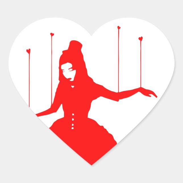 Sticker Cœur marionnette amour (Devant)