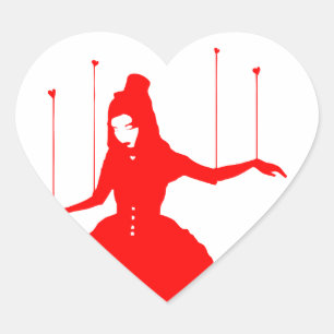 Sticker Cœur marionnette d'amour