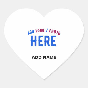 STICKER CŒUR MARQUE BLANCHE MODERNE ET PERSONNALISABLE VÉRIFIÉE