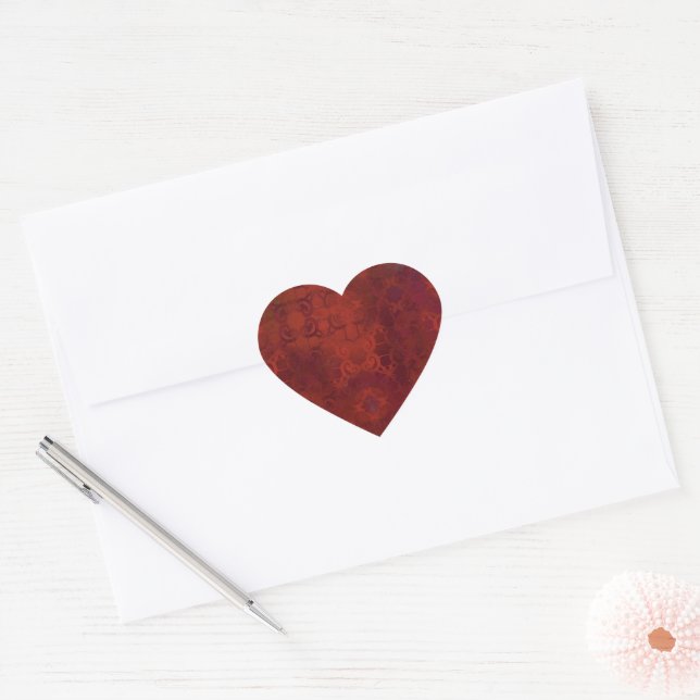 Sticker Cœur marron (Enveloppe)