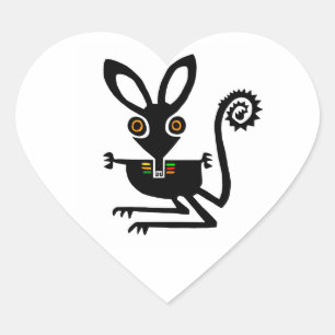 Sticker Cœur Marsupial - J'aime BILBIES - Faune - Nature-